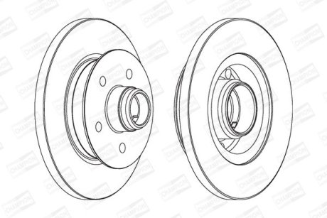 Тормозной диск передний VW Transporter III CHAMPION 561437CH1