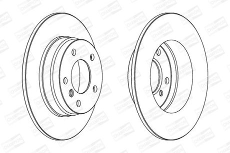 Гальмівний диск задній BMW 3-Series / Hyundai Veloster CHAMPION 561552CH