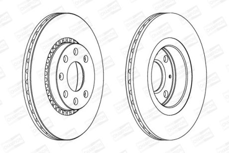 Гальмівний диск передній Opel Astra / Corsa / Vectra CHAMPION 561588CH