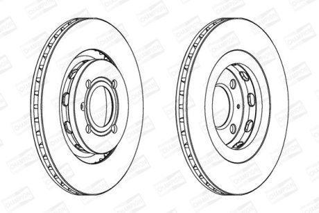 Гальмівний диск передній VW Corrado /Golf / Passat / Seat Cordoba / Ibiza CHAMPION 561608CH