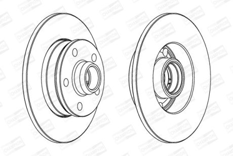 Тормозной диск задний Seat Toledo / VW Golf / Passat / Vento CHAMPION 561620CH