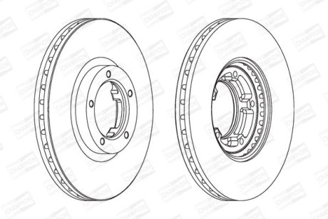 Гальмівний диск передній FORD TRANSIT, TRANSIT TOURNEO CHAMPION 561624CH