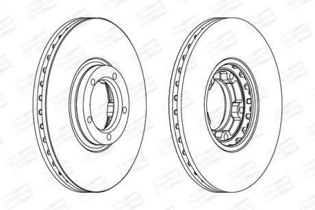 Гальмівний диск передній Ford Transit (1992->) CHAMPION 561625CH