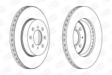 Гальмівний диск передній Honda City V, Civic IV, V, VI, VII, CRX, Insight, Jazz III, IV / Rover / MG CHAMPION 561630CH (фото 1)