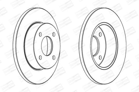 Тормозной диск передний Nissan Datsun, Micra CHAMPION 561663CH