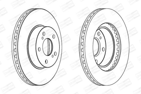 Тормозной диск передний Subaru Impreza, Legacy II, III CHAMPION 561666CH