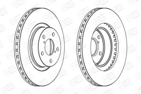 Гальмівний диск передній Toyota GT86 / Subaru Forester / Impreza / Legacy / Outback CHAMPION 561667CH