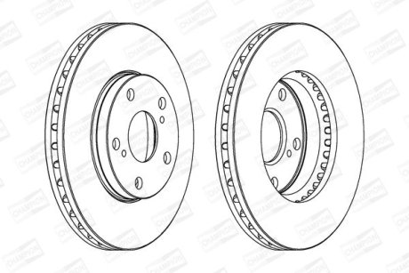 Гальмівний диск переднійToyota Alphard, Avensis Verso, Camry, Solara / Lexus ES CHAMPION 561676CH (фото 1)