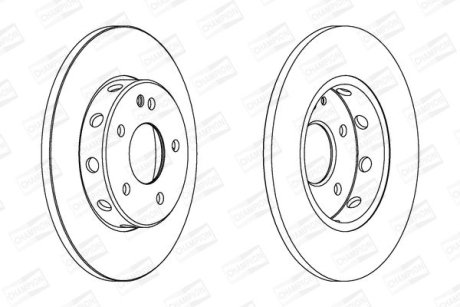 Гальмівний диск передній Mercedes C-Class (W202) (1993->) CHAMPION 561696CH