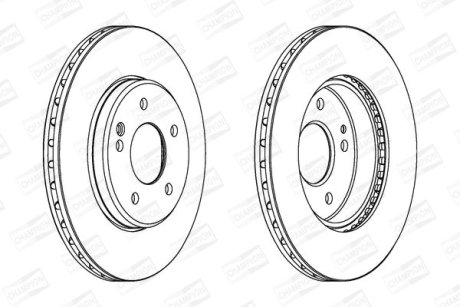 Тормозной диск передний Mercedes C-Class / Fiat Strada CHAMPION 561697CH