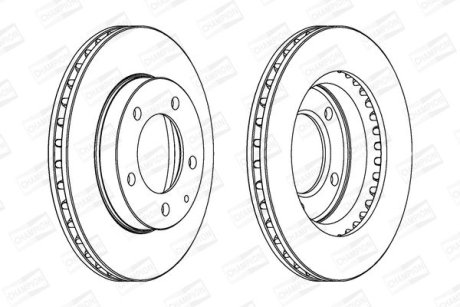 Тормозной диск передний Mazda 626, MX-6, Premacy, Xedos, B-Serie CHAMPION 561716CH