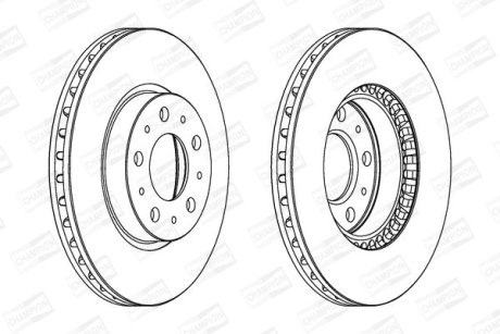 Гальмівний диск передній Volvo 850, 940, C70, S70, S90, V70, V90, XC70 (1996->) CHAMPION 561866CH