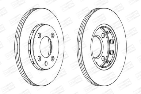 Гальмівний диск передній BMW 1-Series / VW Polo / Lupo / Seat Arosa CHAMPION 561981CH