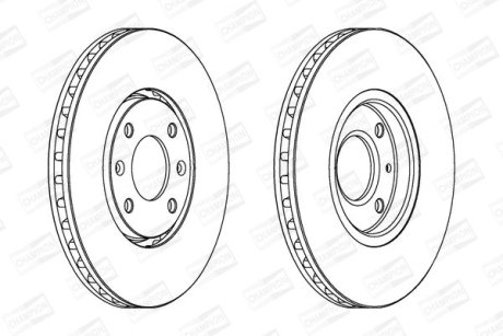 Гальмівний диск передній Peugeot 406,/ Citroen Xantia (1995->) CHAMPION 562019CH