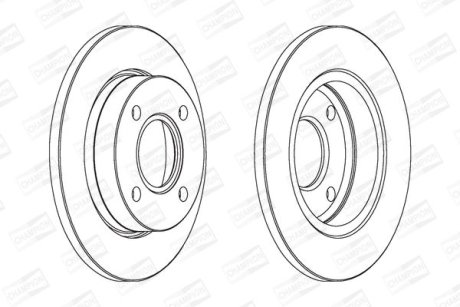 Гальмівний диск передній FORD FIESTA, KA/ MAZDA 121 CHAMPION 562038CH