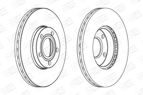 Гальмівний диск передній VW Passat, Variant CHAMPION 562052CH