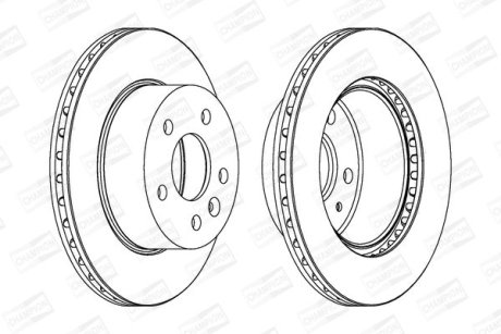 Гальмівний диск передній MERCEDES-BENZ V-CLASS, VITO CHAMPION 562054CH