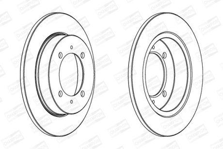 Тормозной диск задний Mitsubishi Carisma, SpaceStar / Volvo S40, V40 CHAMPION 562059CH