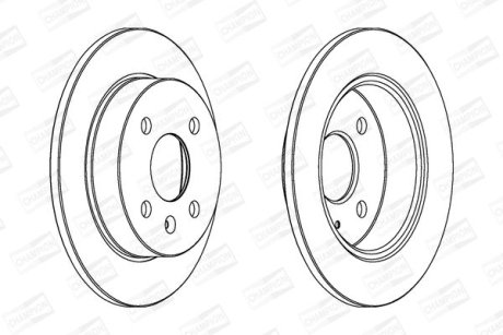 Гальмівний диск задній Opel Astra G, H, Meriva A / Chevrolet Corsa CHAMPION 562071CH