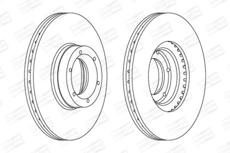 Гальмівний диск передній RENAULT MASTER / OPEL MOVANO CHAMPION 562105CH