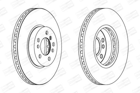 Гальмівний диск передній BMW X3, X5 CHAMPION 562134CH1