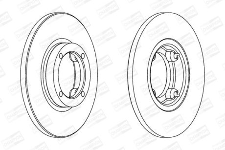 Гальмівний диск передній Chevrolet Matiz, Spark / Daewoo Matiz (2005->) CHAMPION 562138CH