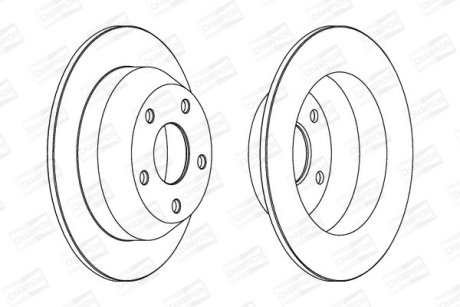 Тормозной диск задний JEEP CHEROKEE,GRAND CHEROKEE CHAMPION 562148CH