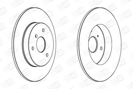 Гальмівний диск передній Smart CHAMPION 562155CH (фото 1)