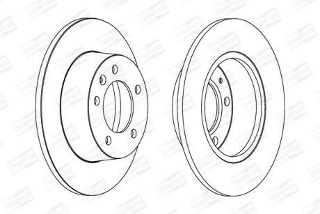 Диск гальмівний задній (кратно 2шт.) Opel Movano/Renault Master (II) CHAMPION 562164CH