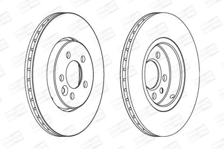 Гальмівний диск передній Rover 75 / MG 6 /ZT CHAMPION 562165CH