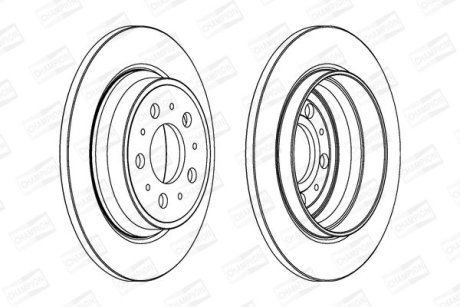 Гальмівний диск задній Volvo S60, S70, S80, V70, V70, XC CHAMPION 562174CH