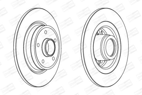 Гальмівний диск задній Renault Laguna II CHAMPION 562184CH1