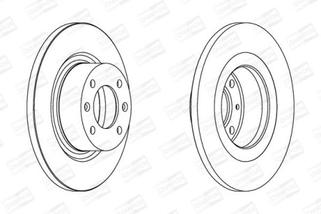 Гальмівний диск задній CITROËN C5 CHAMPION 562189CH