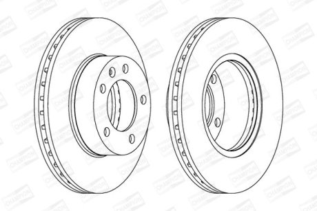 Гальмівний диск передній Nissan InterStar / Opel Movano / Renault Master II CHAMPION 562190CH1