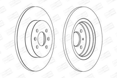 Тормозной диск задний Renault Kangoo CHAMPION 562201CH