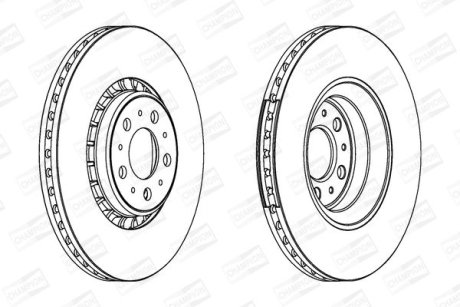 Гальмівний диск передній Volvo XC-90 CHAMPION 562217CH1