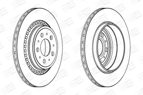Гальмівний диск задній Volvo XC90 CHAMPION 562218CH