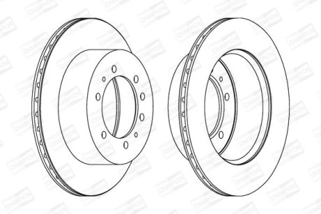 Гальмівний диск CHAMPION 562223CH-1