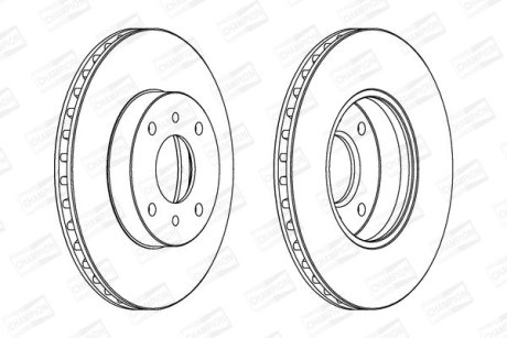 Гальмівний диск передній NISSAN 200SX, ALMERA, PRIMERA CHAMPION 562232CH