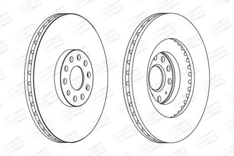 Гальмівний диск передній VW EOS / Golf / Skoda Superb / Audi A3 / Seat Leon CHAMPION 562239CH1