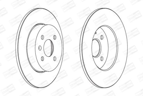 Тормозной диск задний Opel Astra H, Combo, Meriva CHAMPION 562254CH