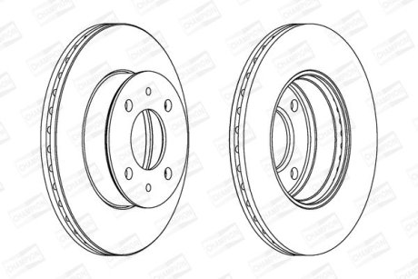 Гальмівний диск передній HYUNDAI ACCENT CHAMPION 562273CH