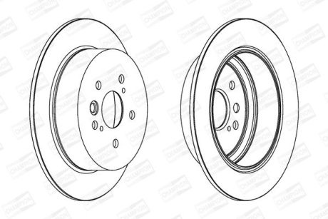 Гальмівний диск задній TOYOTA RAV 4 CHAMPION 562288CH
