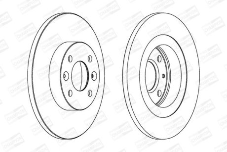 Диск тормозной передний (кратно 2шт.) Renault Lodan I, II (07-) CHAMPION 562293CH