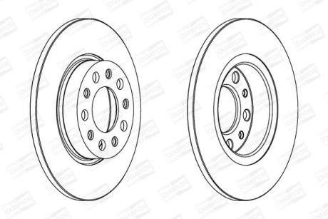 Тормозной диск задний Fiat 500X / Jeep Renegade / Alfa Romeo 159, Brera, Spider, Giulietta CHAMPION 562301CH