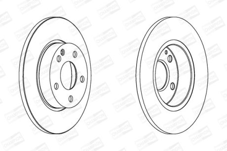 Гальмівний диск передній Mercedes A-Class CHAMPION 562309CH