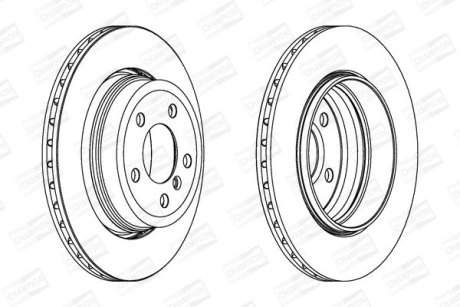 Диск тормозной задний BMW X3 (E83) 03-11 CHAMPION 562327CH-1