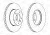 Диск тормозной передний (кратно 2шт.) BMW 1 (06-12), 1 (03-13), 3 (04-12), Z4 (09-16) CHAMPION 562342CH (фото 1)