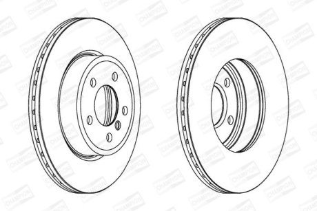 Диск гальмівний передній (кратно 2шт.) BMW X3 (04-) CHAMPION 562350CH