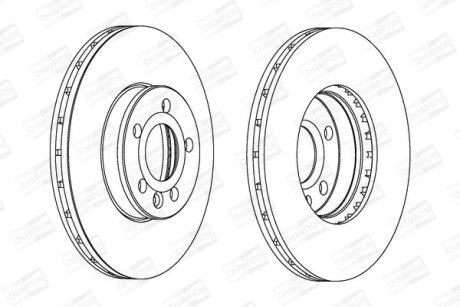 Гальмівний диск передній VW T4 / Sharan / Seat Alhambra / Ford Galaxy CHAMPION 562382CH